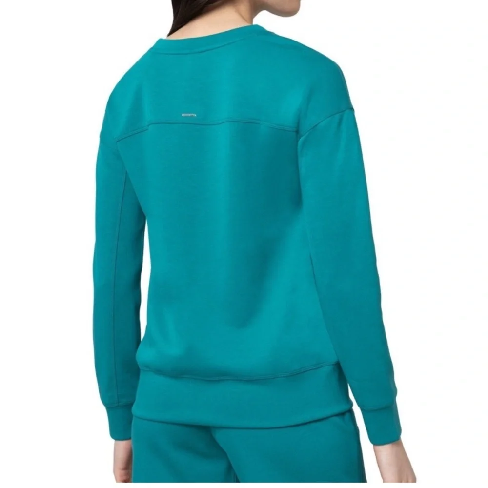 Mondetta Women's Teal Green Crew Neck Tunic Sweater Sweatshirt, Size S, NWT